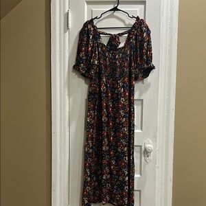 Floral Multicolor Women's Dress